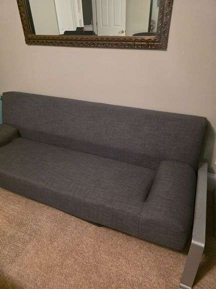 Sleek Modern Gray Sofa Sleeper/Futon image