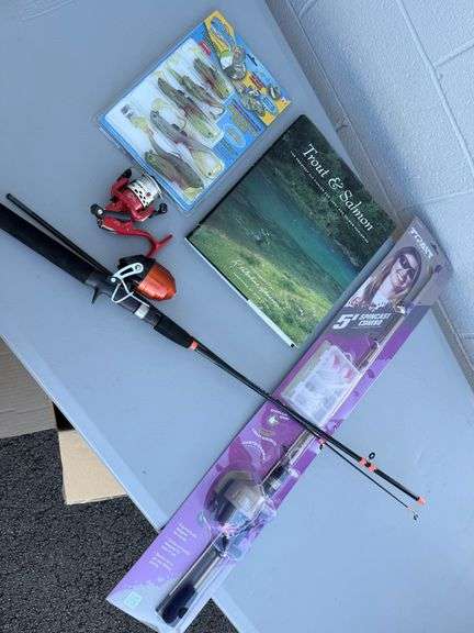 Fishing Tackle Bonanza: Rods, Reels, Lures, and a Book!