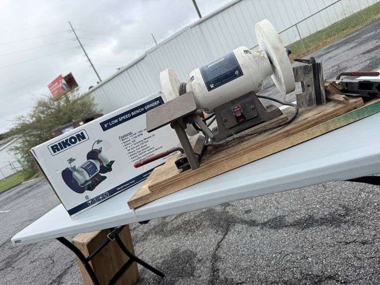 Rikon 8" Low Speed Bench Grinder with Extras! image