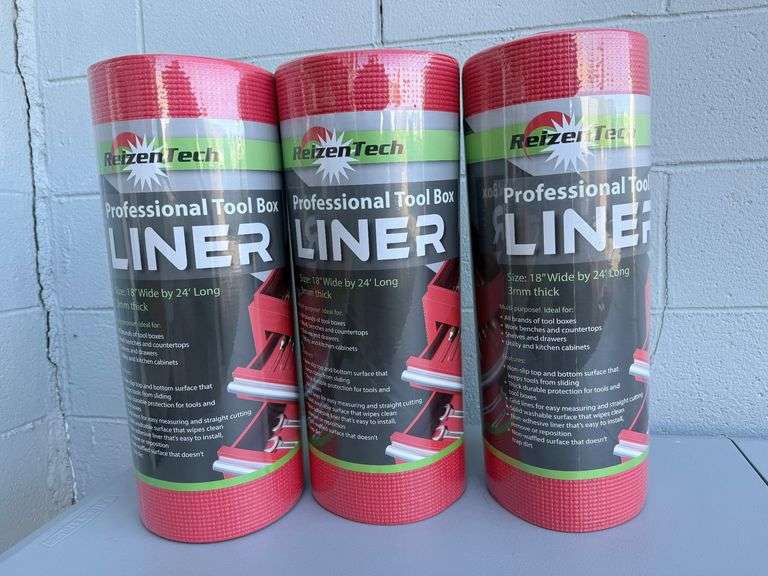 Lot of 3 ReizenTech Professional Tool Box Liner - 18"x24"