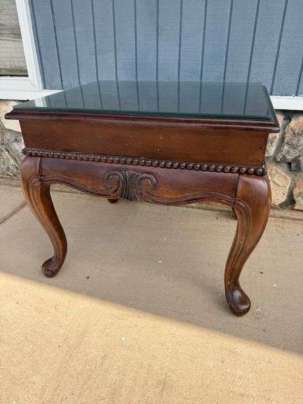 Dapper Dresser Table with Glass Top - Ready for a New Home! image
