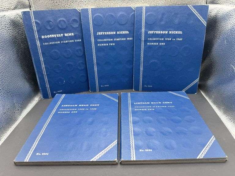 Five Whitman Coin Folders – Partially Filled image