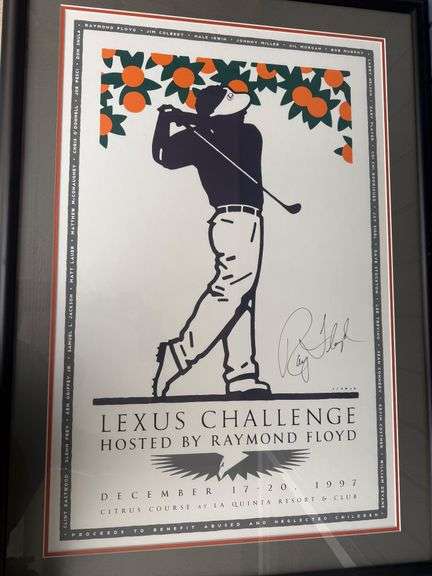 Signed Raymond Floyd Lexus Challenge 1997 Framed Print image