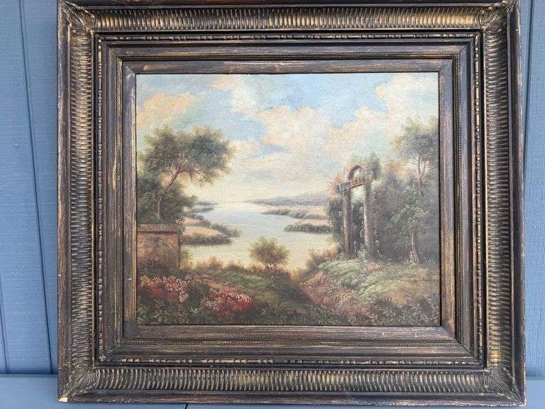 Framed Oil Landscape Painting image