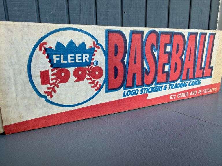 1990 Fleer Baseball Logo Stickers & Trading Cards Box Sealed image