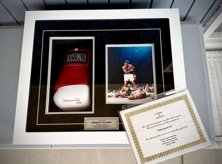 Muhammad Ali Autographed Boxing Glove Display – Includes COA image