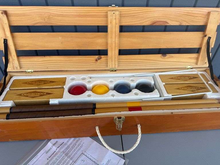 Old School Sports Croquet Set in Wooden Case image