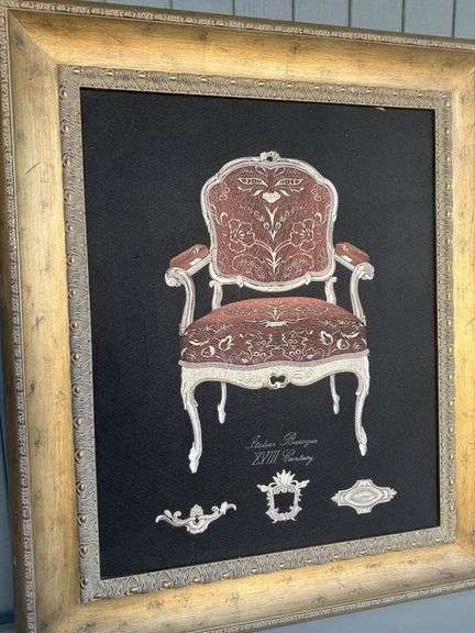 Framed Print of Italian Baroque Chair XVIII Century image