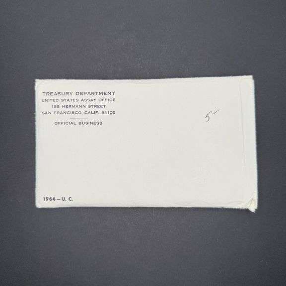 Unopened 1964 U.S. Proof Set – Mint-Sealed Envelope image