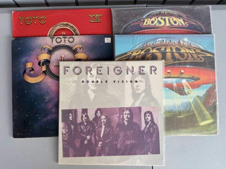 Lot of Toto, Boston, Foreigner Vinyl Records image