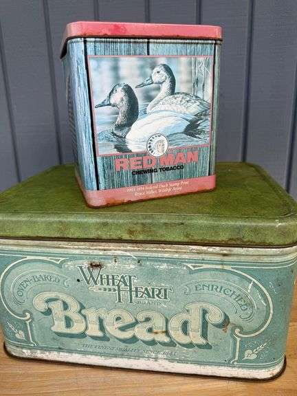 Wheat Heart Bread Tin and Red Man Tobacco Tin image