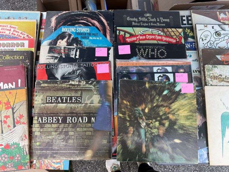 Collection of Record Albums Featuring Classic Artists image