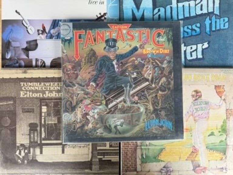 Elton John Vinyl Records - Captain Fantastic and Goodbye Yellow Brick Road image