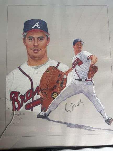 Greg Maddux Signed Framed Lithograph Atlanta Braves 44/100 image