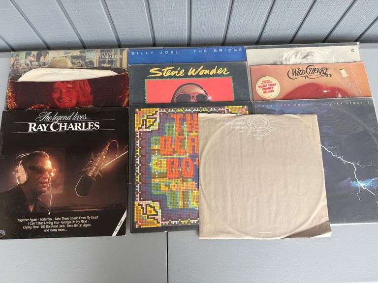 Collection of Record Albums: Ray Charles, Stevie Wonder, and More! image