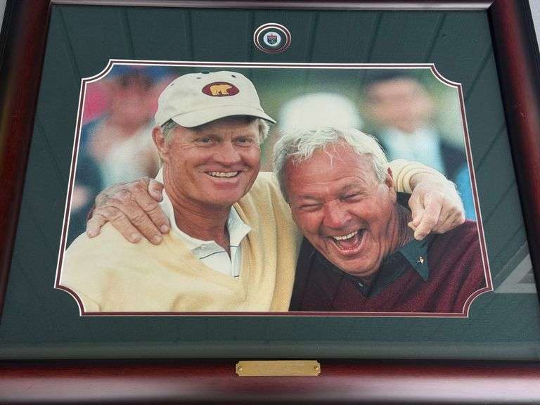 Jack Nicklaus & Arnold Palmer "The King & Golden Bear" Framed Photo image