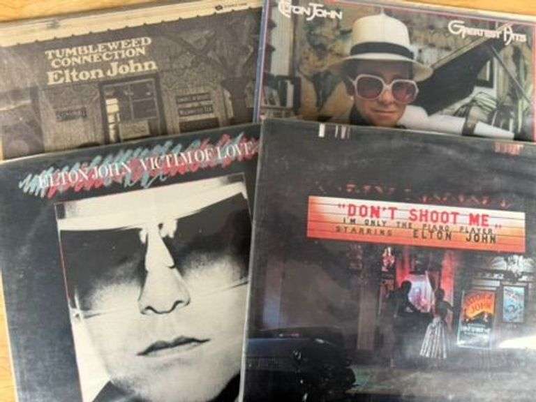 Elton John Vinyl Record Lot image