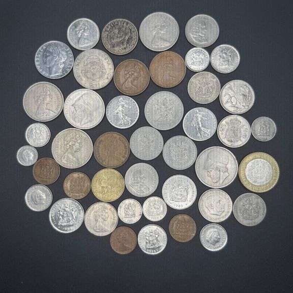 Foreign Coin Variety Lot – Mixed Countries & Designs image
