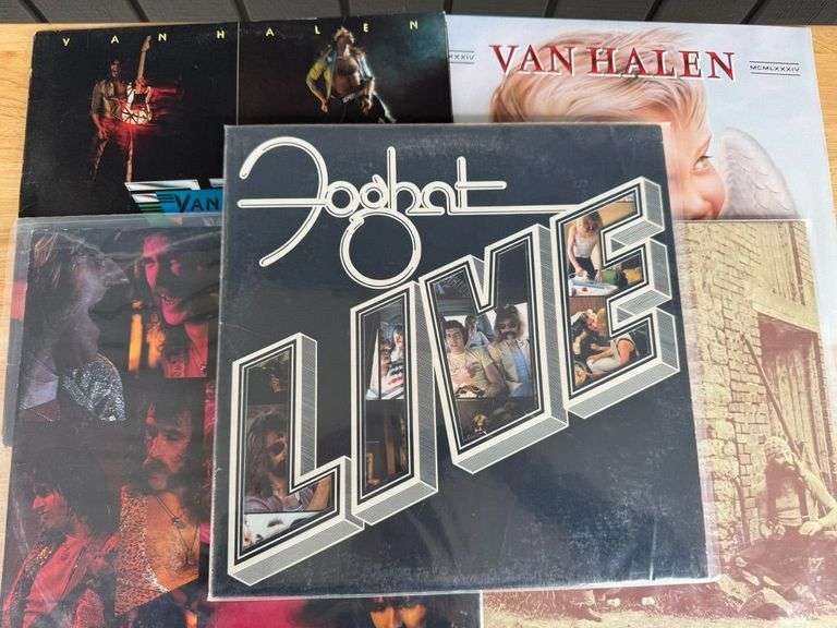 Mixed Lot of Rock Vinyl Records - Foghat and Van Halen image