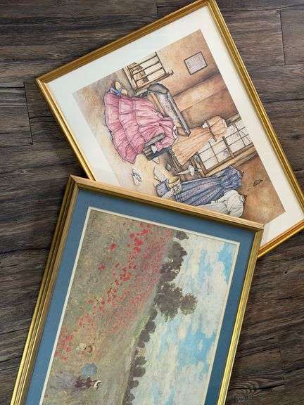 Double the Art: Framed Paula Vaughan & Claude Monet Prints image