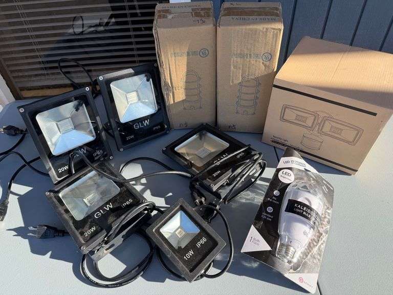 Variety Lighting Lot - Flood, Cage, and Kaleidoscope Bulbs image