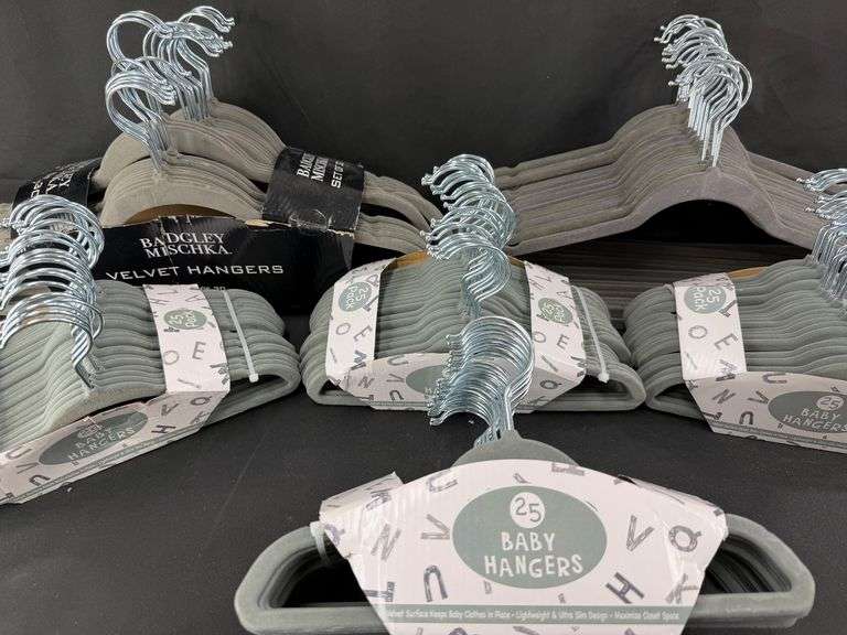 Bundle of Hangers and Baby Clothes Hangers: 25-Pack Sets image