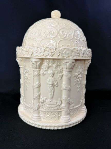 Ornate Portugal Ceramic Covered Jar image