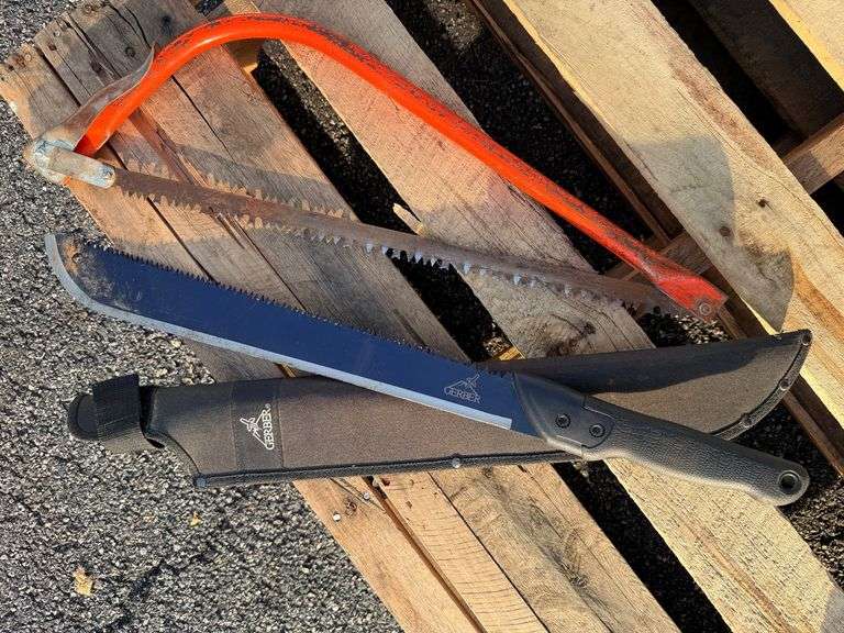 Gerber Machete With Sheath and Bow Saw image
