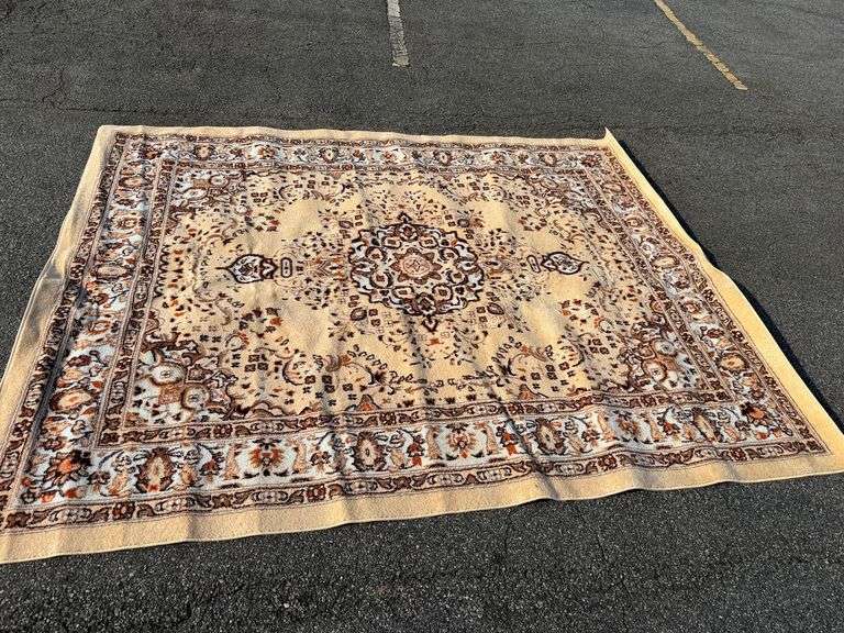 Classic Beige and Brown Rug image
