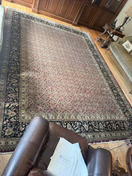 Hand-Knotted Persian Rug with Intricate Floral Design image