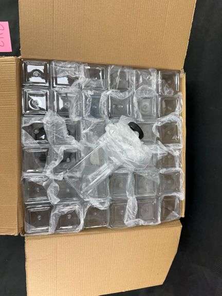 Lot of 36 Clear Square Plastic Bottles image