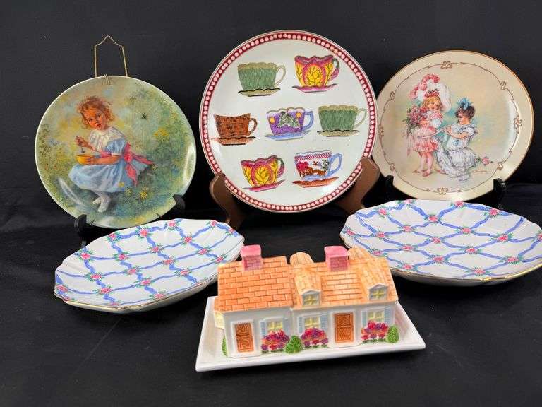 Decorative Plate Collection - A Charming Assemblage of Ceramic Delights image
