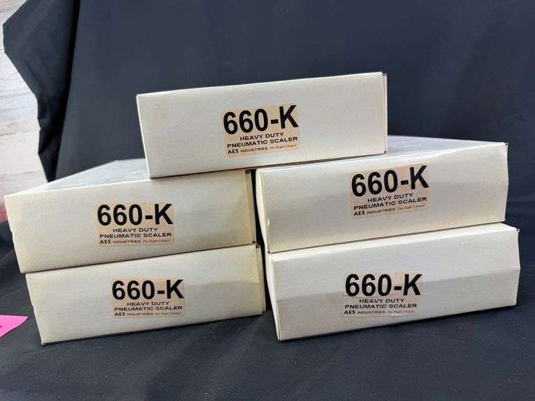 Lot of 5 AES Industries 660-K Heavy Duty Pneumatic Scalers image
