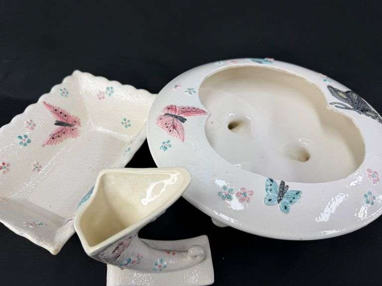 Hull Pottery Butterfly Trio: A Whimsical Collection! image