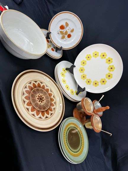 Variety of Vintage Serving Dishes and Plates image