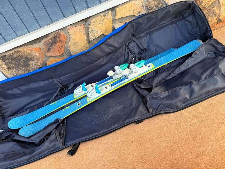 Head Mya 6 Skis with Tyrolia Mya 10 Bindings and High Sierra Rolling Ski Bag - Ready to Shred! image