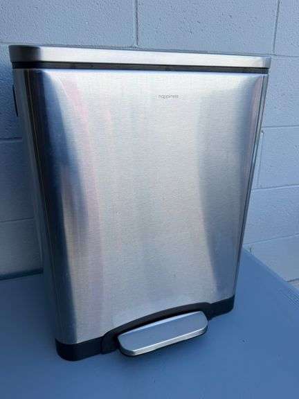 Happimess Stainless Steel Dual Compartment Trash Can image