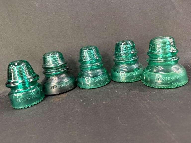 Emerald City Hemingray Glass Insulators - A Sparkling Collection image