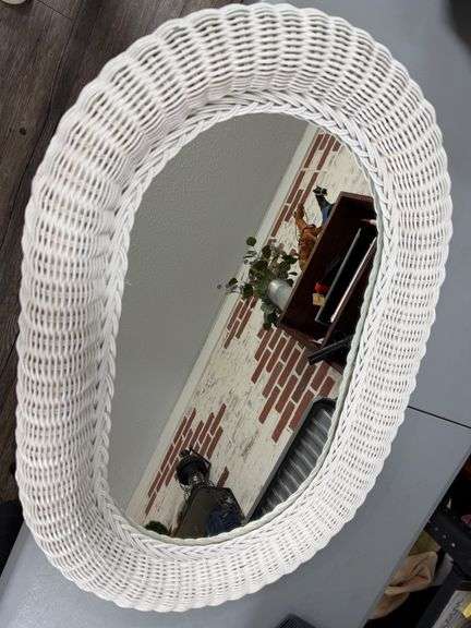 White Wicker Mirror: See Your Reflection in Style! image