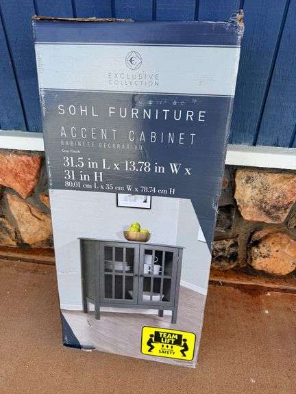 Sohl Furniture Accent Cabinet - Gray Finish image