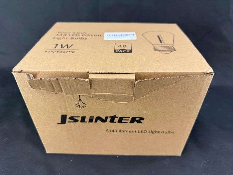Box of Jslinter S14 Filament LED Edison Light Bulbs - 48 Pack image
