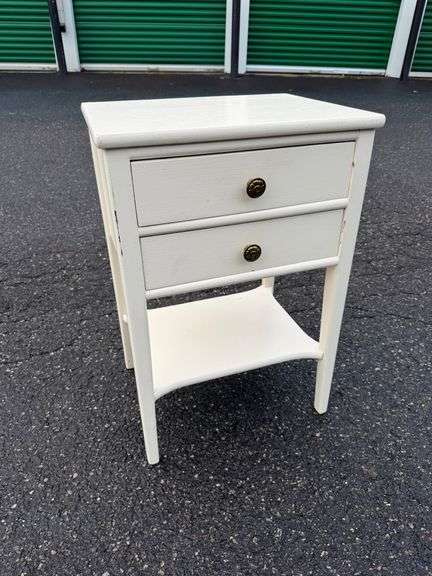 Charming Two-Drawer Side Table with Shelf image