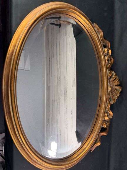 Gilded Oval Mirror image
