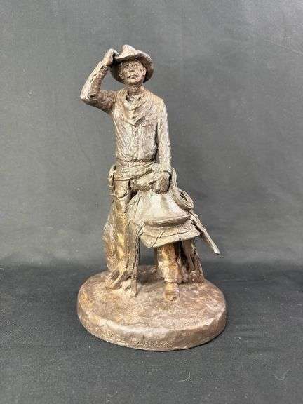 1982 Michael Garman 'The Lookout' Cowboy Statue image