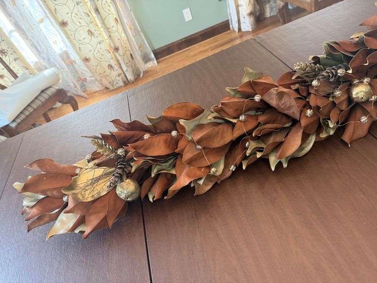 Magnolia Leaf Garland with Embellishments image