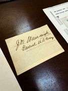 Autograph from J.M. Wainwright, General, U.S. Army