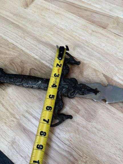 Decorative Dragon Handle Sword with Red Gems