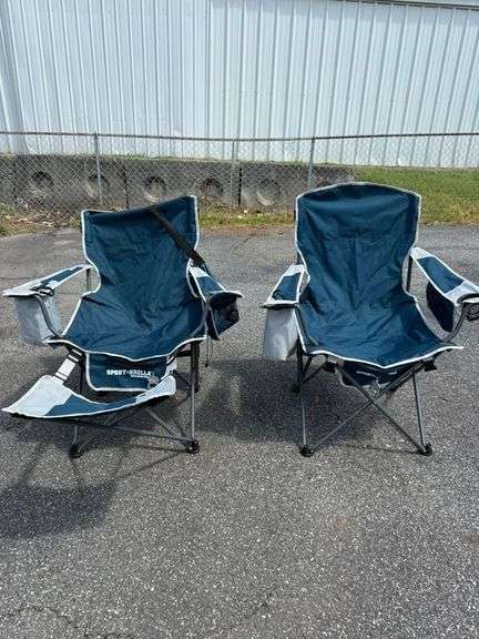 Two Sport-Brella Recliner Camping Chairs