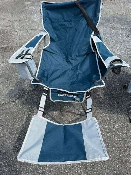 Two Sport-Brella Recliner Camping Chairs