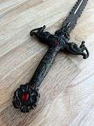 Decorative Dragon Handle Sword with Red Gems